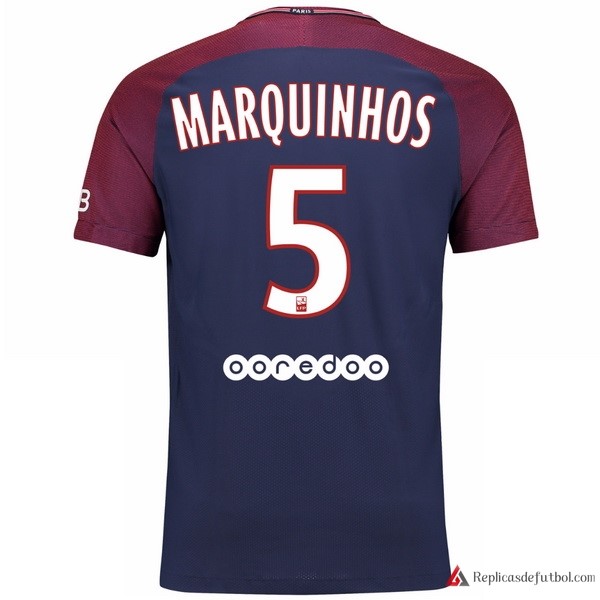 Camiseta Paris Saint Germain Primera equipación Marquinhos 2017-2018
